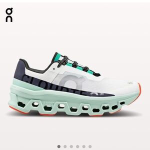 Men’s On Cloudmonster—White and Mint